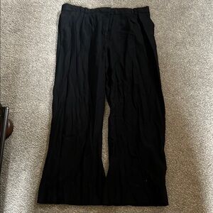 Abercrombie & Fitch Black Wide-Leg Trousers